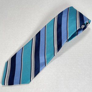 Robert Talbott Diagonal Striped Blue Color Necktie